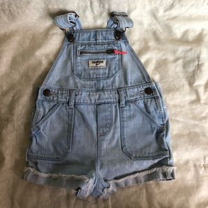 Cute, toddler Girl, short overalls